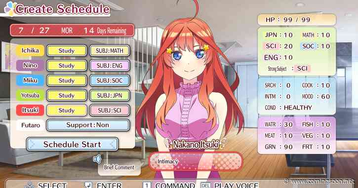 The Quintessential Quintuplets Games Based on Hit Anime Coming to US