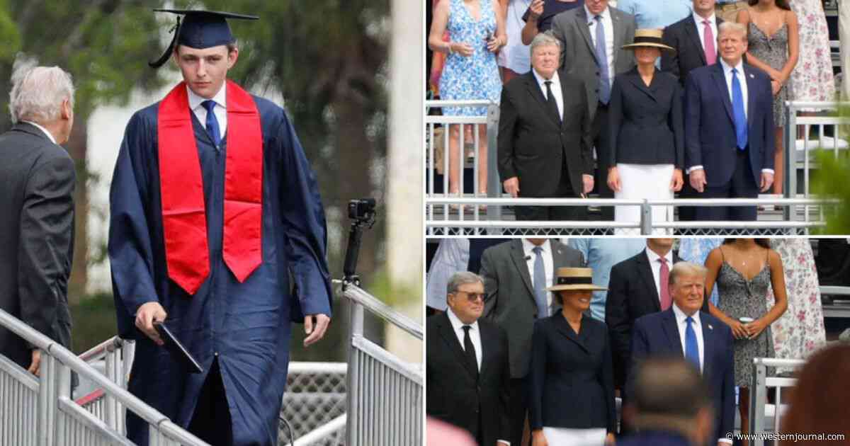 Watch: Trump Attends Barron's Graduation After It Was in Doubt