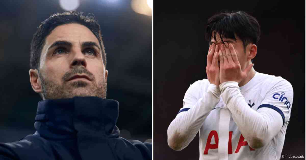 Mikel Arteta makes Son Heung-min claim as Manchester City miss looks set to cost Arsenal the Premier League title