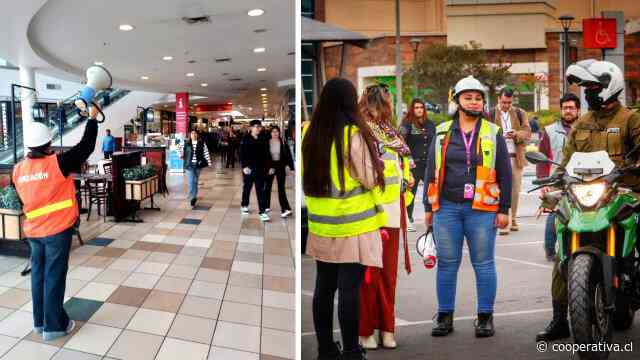 Hubo simulacros de incendio en malls de Arica, Iquique, Antofagasta, Copiapó, La Serena, Concepción y Talcahuano