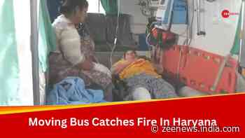 10 Dead, Several Injured As Moving Bus Catches Fire In Haryana`s Nuh