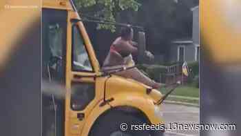 Woman shot, climbs onto school bus in Newport News