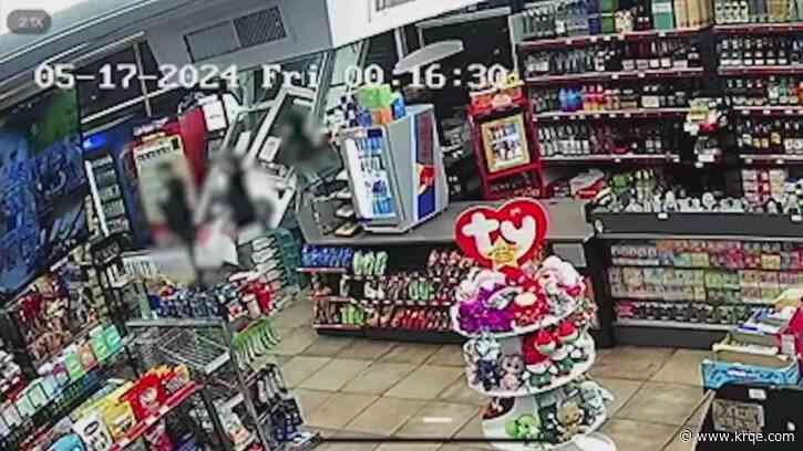 Video: Four teens crash stolen vehicle into Albuquerque convenience store