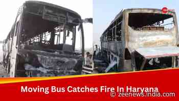 8 Dead, Several Injured As Moving Bus Catches Fire In Haryana`s Nuh