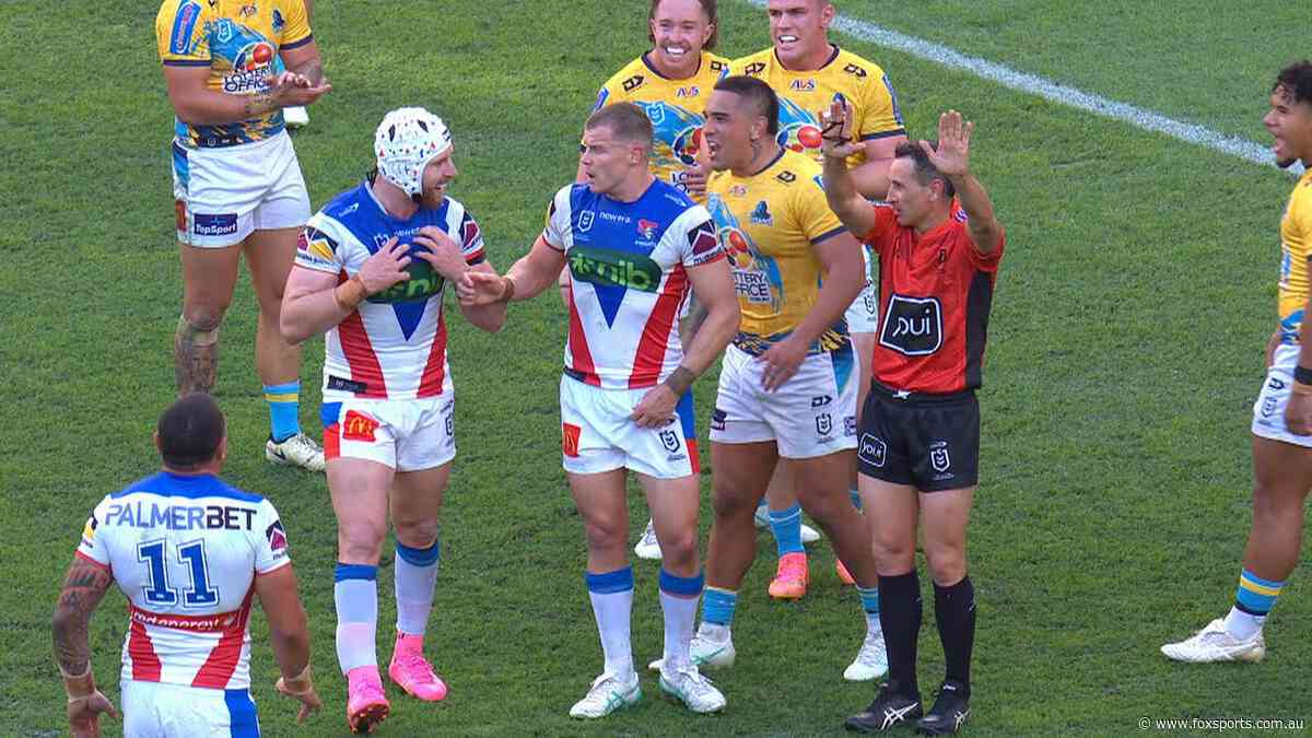 LIVE NRL: Hastings and Schoupp in double sin-binning as Titans run riot over Knights