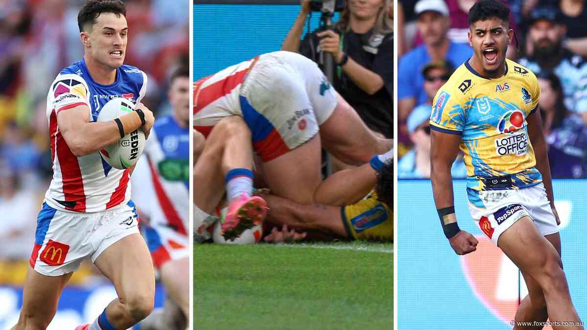 Armstrong hat-trick leads Knights to epic win after Bunker call robs Titans at death: What we learned