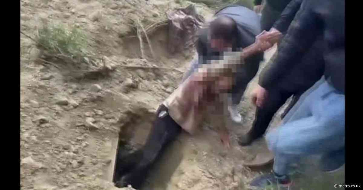 Man buried alive for four days rescued after police hear his muffled screams
