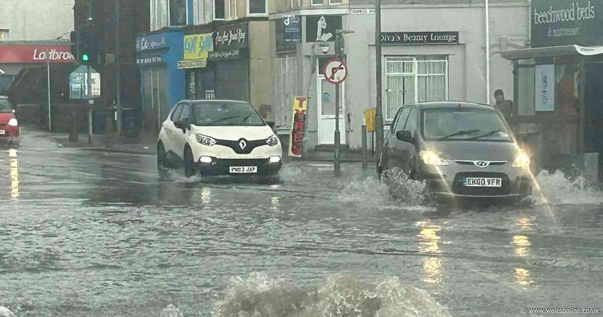 Met Office thunderstorm warning of up to a month's worth of rain in just two hours in Wales