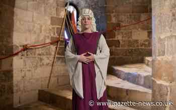 Colchester Castle welcoming costumed characters in half term