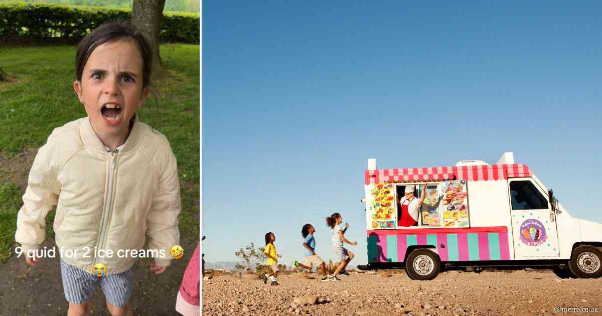 ‘Bloody £9 for two’ – Girl, 8, slams the price of ice creams in viral video