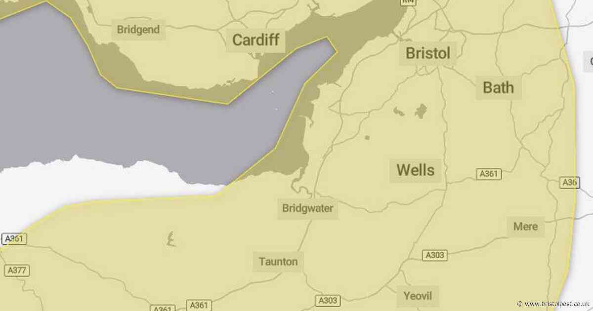 Met Office thunder and flood warning for Bristol and South West