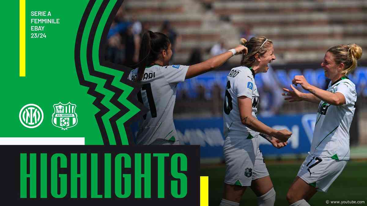 Serie A femminile 23/24 | Inter-Sassuolo 2-4 | Highlights 23-24