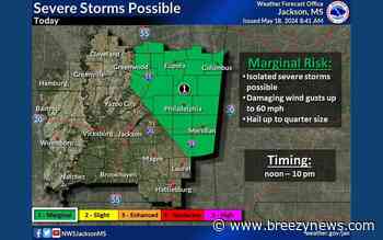 Storms Possible Locally Today