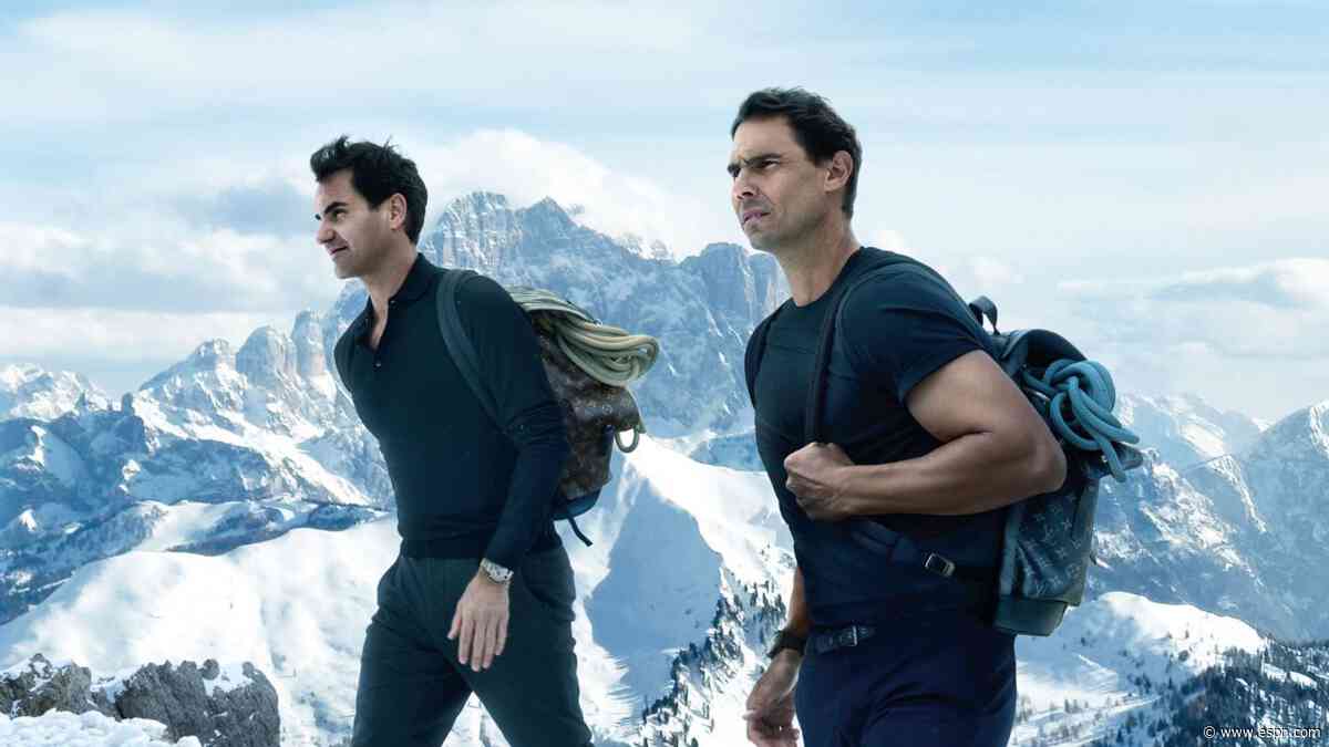 Federer, Nadal top summit of Italy's Dolomite mountain range in Louis Vuitton campaign