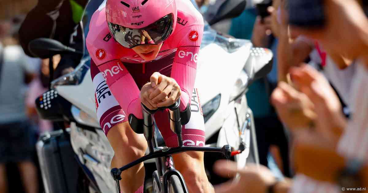 Thymen Arensman schuift op in klassement Giro na uitstekende tijdrit, Ganna klopt Pogacar nu wél