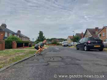 Huge potholes in Colchester road branded 'disgraceful'