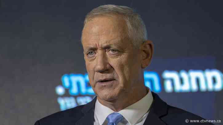 Member of Israel's War Cabinet says he'll quit June 8 unless there's new war plan