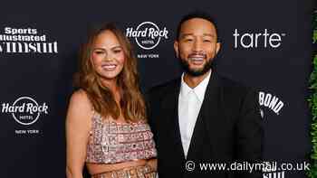 Chrissy Teigen and John Legend have funny run-in with fans at 2024 Sports Illustrated Swimsuit Issue launch party after entering a photo booth at the same time