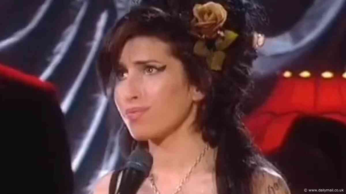 Amy Winehouse's viral hot mic moment dissing Justin Timberlake at the 2008 Grammys CUT from new Back To Black biopic