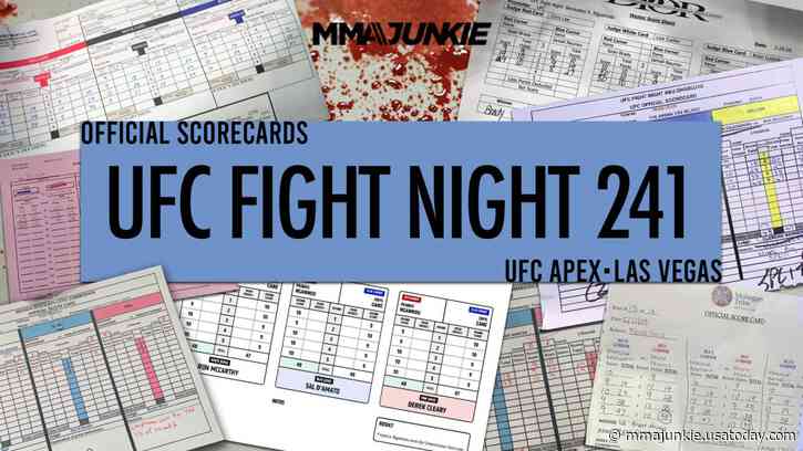 UFC Fight Night 241: Official scorecards from Las Vegas