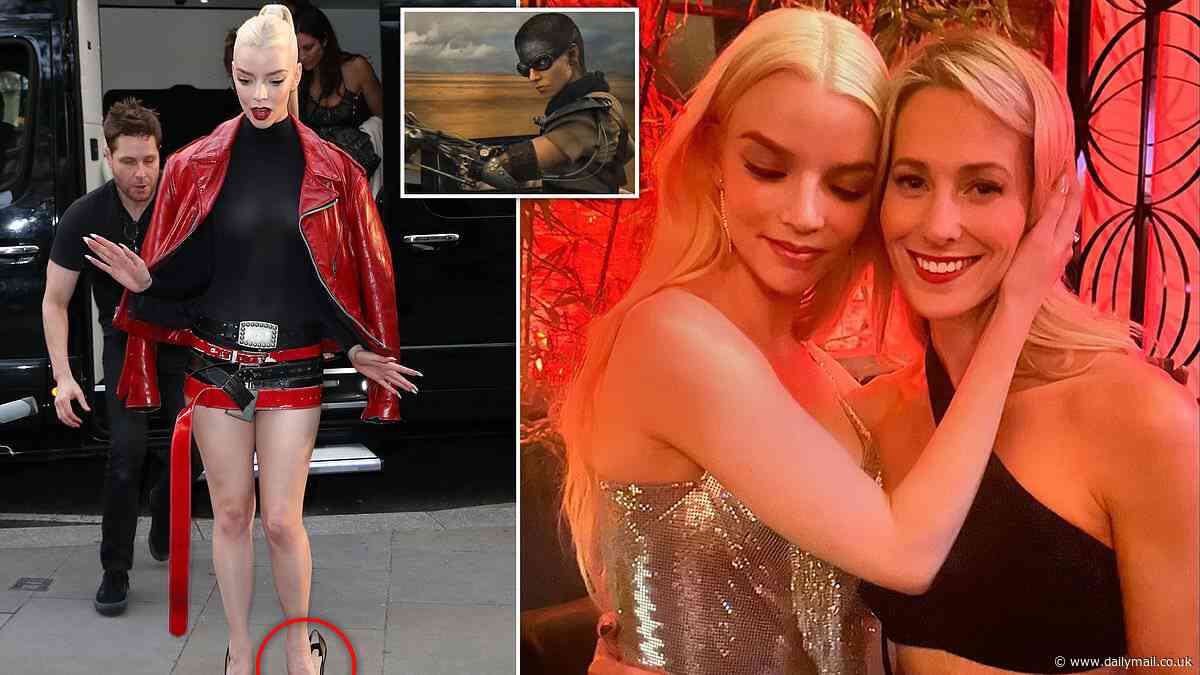 Anya Taylor-Joy praises Mad Max stunt double as being like a 'sister' to her and says she is now 'one of my best friends in the entire world' before actress, 28, was seen struggling with her Louboutin heels in London