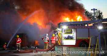 Firefighters tackle huge blaze in Oldham