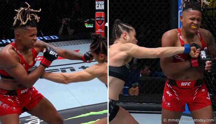 UFC Fight Night 241 video: Melissa Gatto's 'boob punch' TKOs Tamires Vidal
