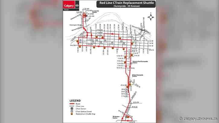 Calgary Transit doing work on Blue and Red lines over long weekend