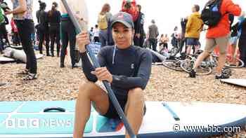 Olympic champion joins protests over sewage spills