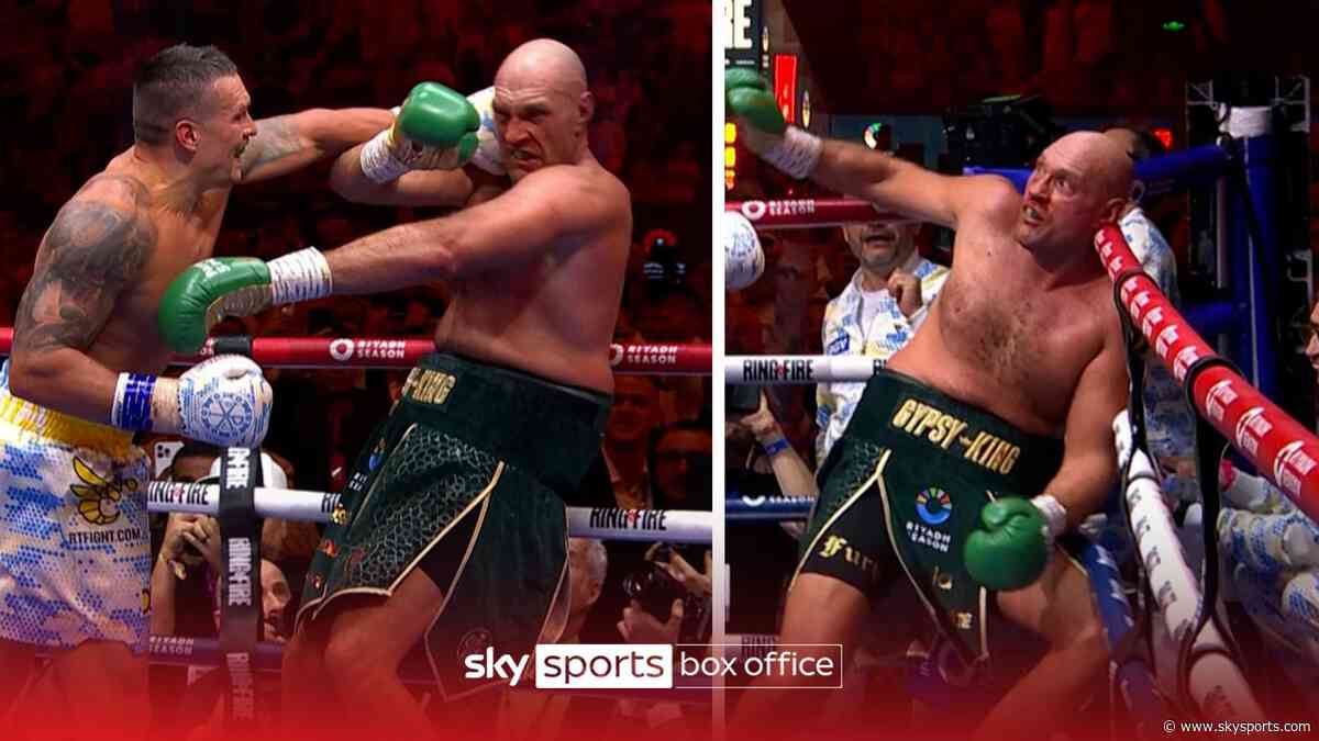 The ninth round knockdown | The moment Usyk nearly KO'd Fury