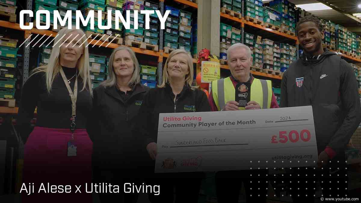 Aji Alese Visits The Sunderland Food Bank | Community Organisation Of The Month