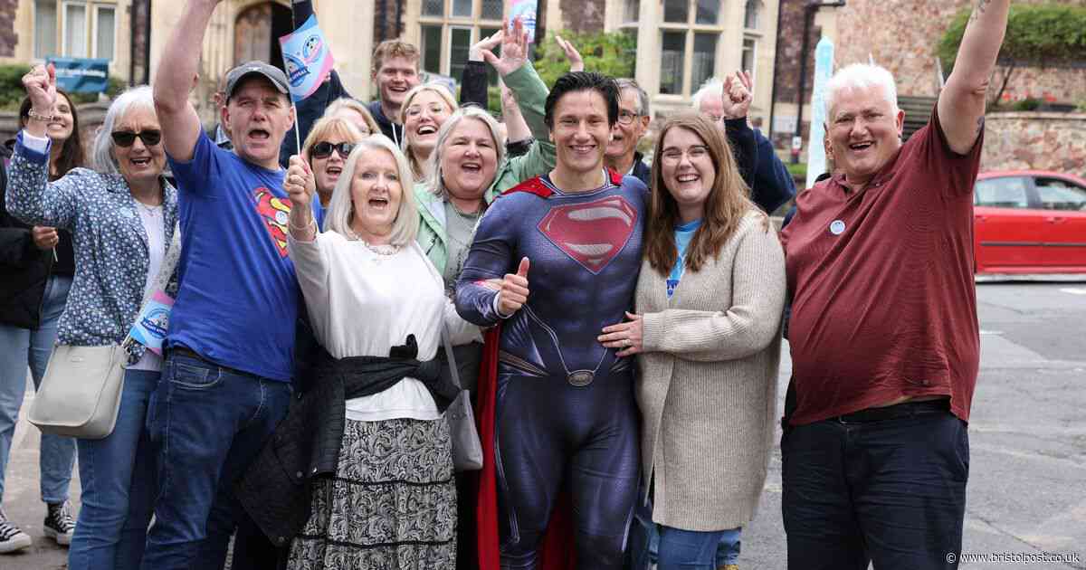 Superman-suited runner finishes 46 half-marathons in 46 weeks in memory of son