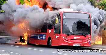 Passengers forced to flee as bus bursts into flames