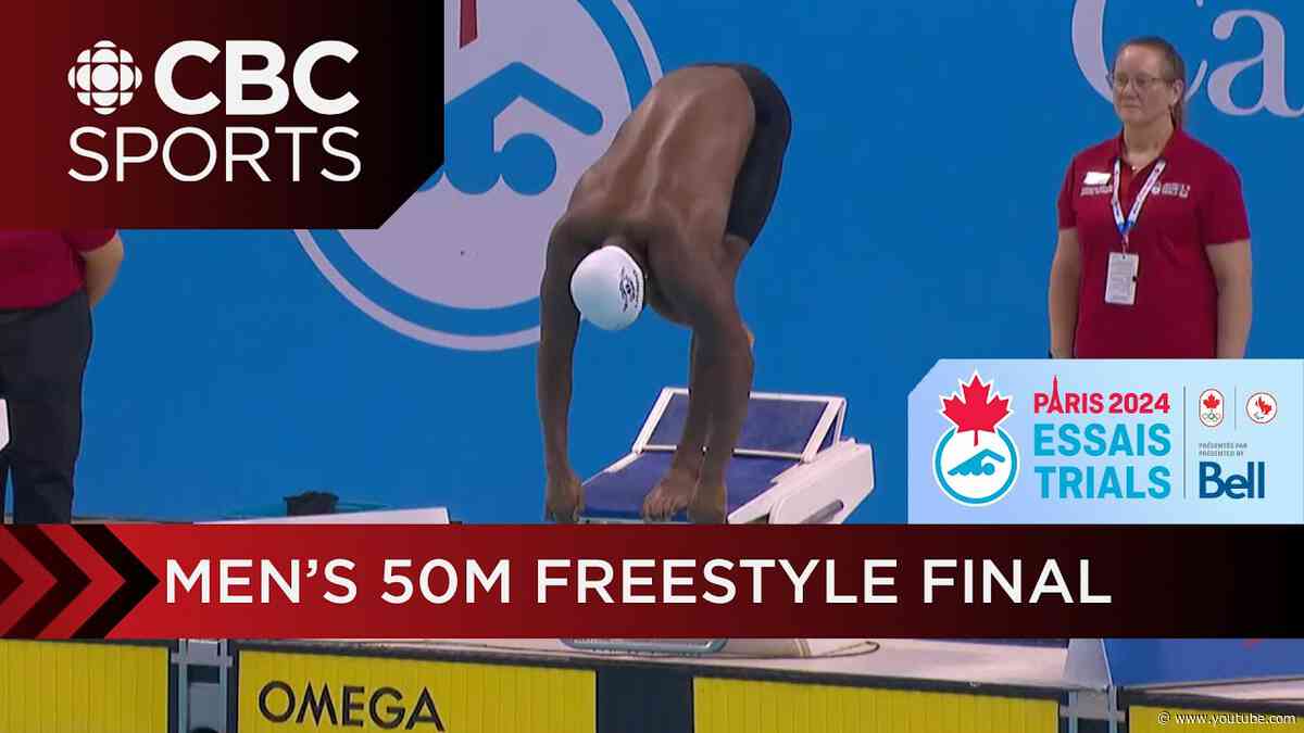 New Canadian record for Josh Liendo in men’s 50m freestyle at 2024 Olympic Swimming Trials