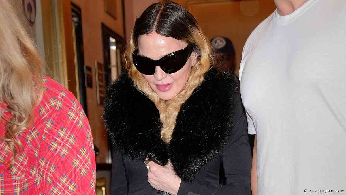 Madonna, 65, bundles up in cool faux fur-trim jacket while out in NYC... after wrapping Celebration Tour with historic Brazil concert