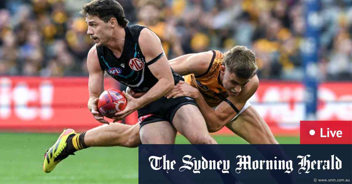 AFL 2024 round 10 LIVE updates:Hawks hold lead in final term as Power’s Ollie Wines out with heart concerns