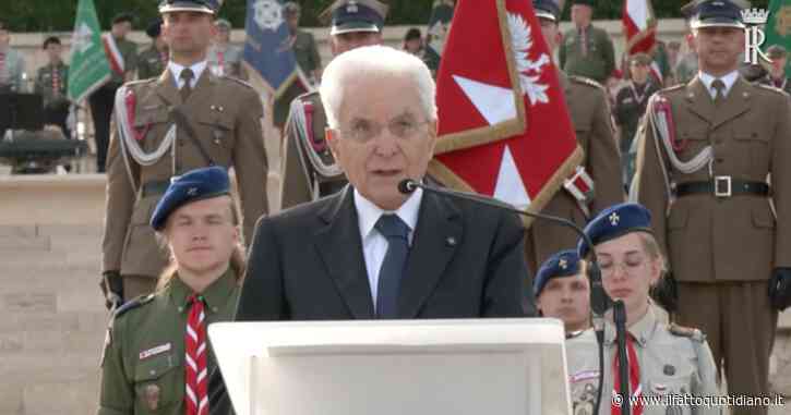 Mattarella al cimitero militare polacco di Cassino: “L’Ucraina ci richiama a un impegno contro le dittature”