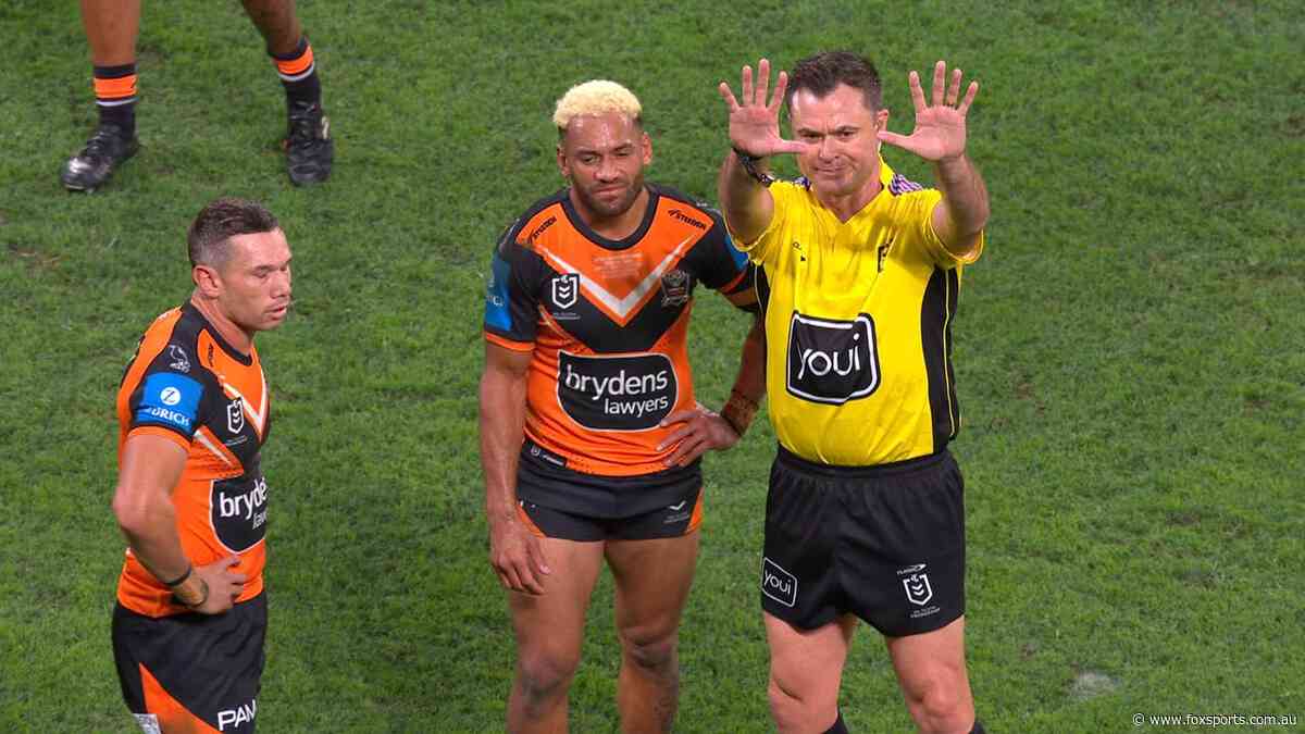 NRL LIVE: Tigers on the board but cop blow as Naden binned for ‘cardinal sin’