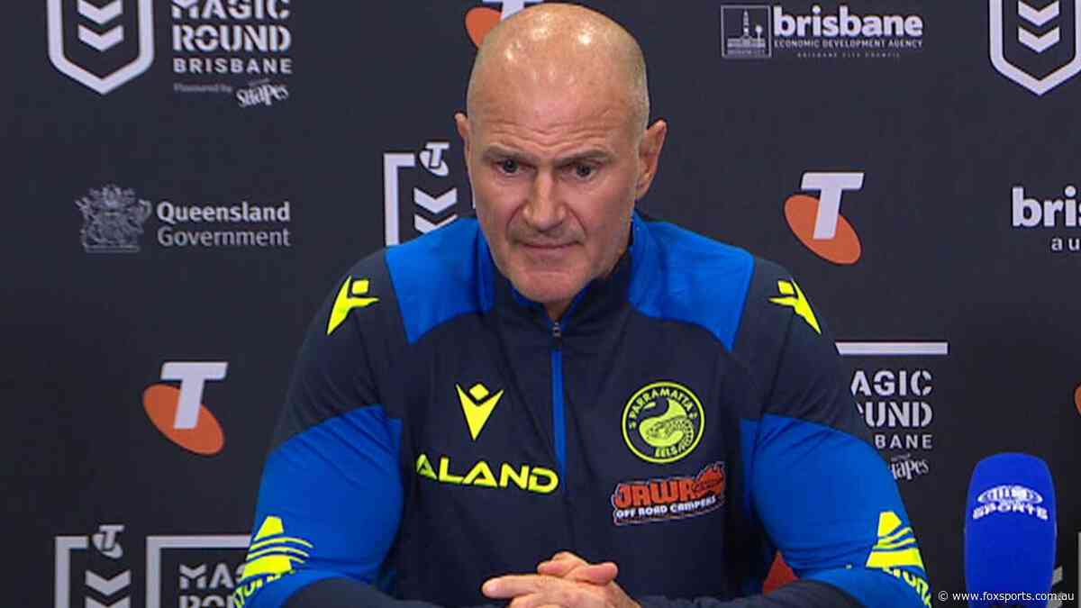 ‘Nothing is fair in our game’: Eels coach grilled over future in cut-short presser