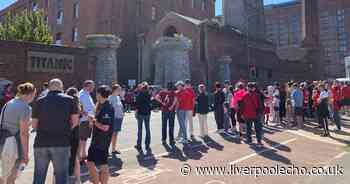 Hundreds of fans gather outside Liverpool team hotel ahead of Jurgen Klopp's final game