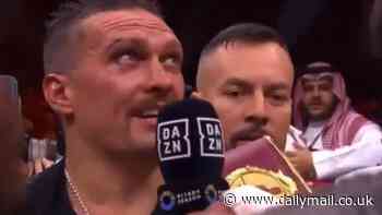 Revealed: What Oleksandr Usyk said  in Ukrainian seconds after beating Tyson Fury... as he marks becoming unified heavyweight world champion with special message