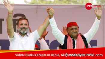 Video: Rahul Gandhi, Akhilesh Yadav Exit Prayagraj Rally Amid Ruckus By Congress-SP Workers
