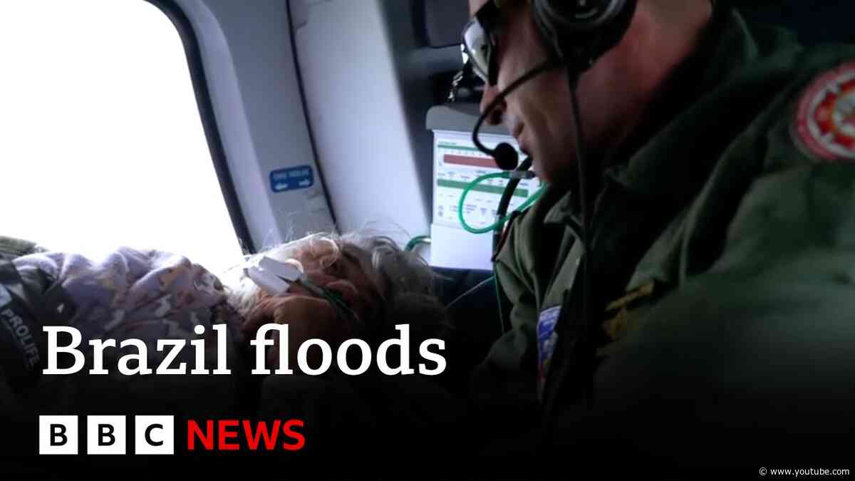 Inside the dangerous rescue for Brazil flood victims | BBC News
