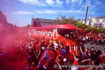 Moment thousands welcome Liverpool team bus to Anfield in tidal wave of red for Jurgen Klopp