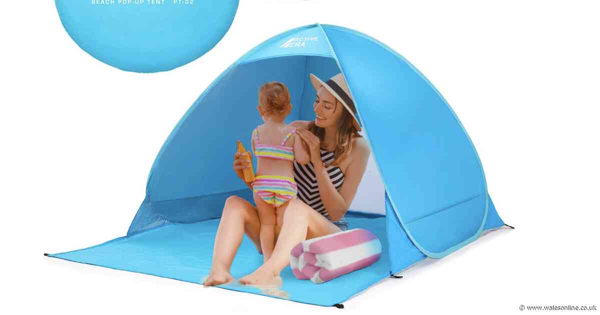 Amazon has an 'easy to pop-up' beach tent to shade kids from the sun that's now under £25
