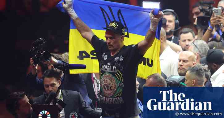 ‘Proud and happy’: Ukrainians embrace Oleksandr Usyk’s boxing victory