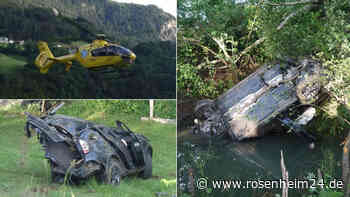 Irrer Crash in Tirol: Auto fliegt nach Kollision „kopfüber“ hunderte Meter entfernt in Bach