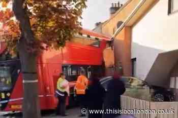 TfL bus rams into home on Claughton Road, East Ham