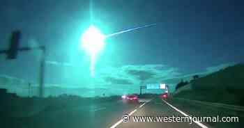 Incredible Footage: Blazing Blue Meteor Caught on Camera as it Streaks through Sky Over Portugal, Spain