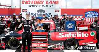 Corey Heim dominates rain-delayed NASCAR Truck race at North Wilkesboro